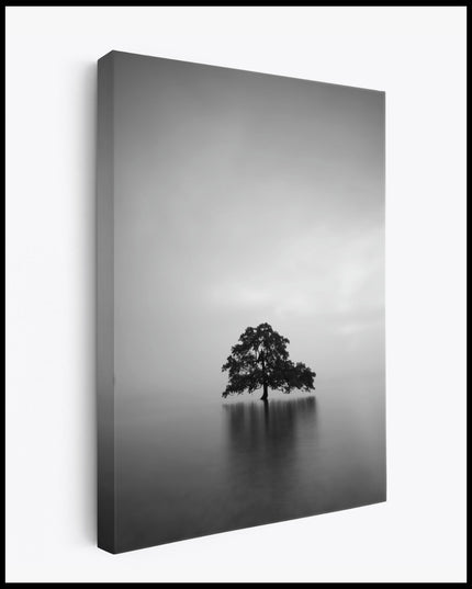 Lonely Tree in the Lake Canvas