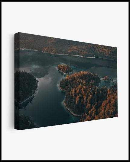 Eibsee Aerial Photography Canvas