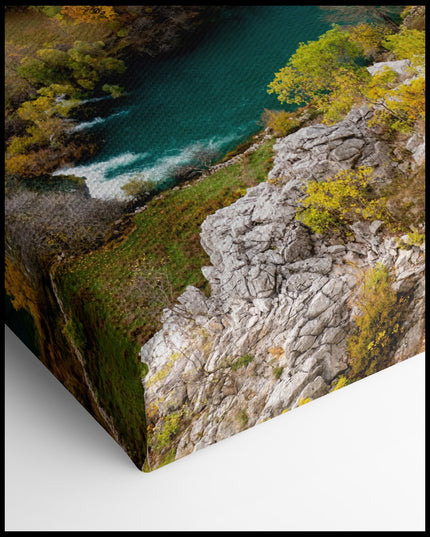 River Mountain Landscape Canvas