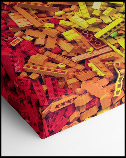 Colorful Interlocking Bricks Canvas