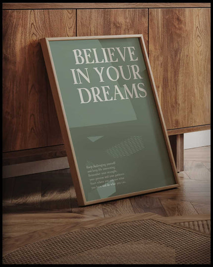 Believe In Your Dreams Illustration Poster