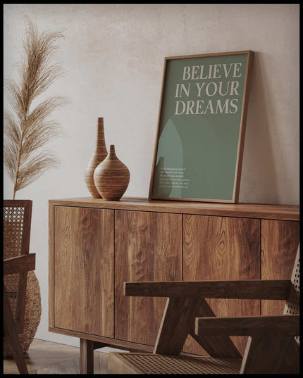 Believe In Your Dreams Illustration Poster