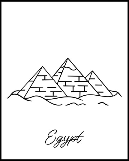 Ägypten Line-Art Poster