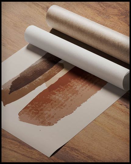 Earth-Colored Brushstrokes Poster