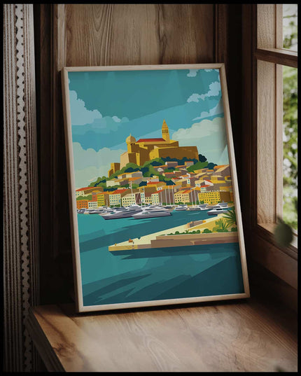 Marseille Travel Illustration Poster